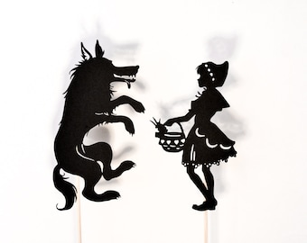 Little Red Riding Hood Shadow Puppets Set: Two Characters