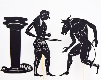 Theseus and the Minotaur Greek Myth Shadow Puppets
