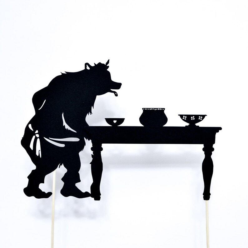 Goldilocks and the Three Bears Full Shadow Puppet Set Etsy Norway
