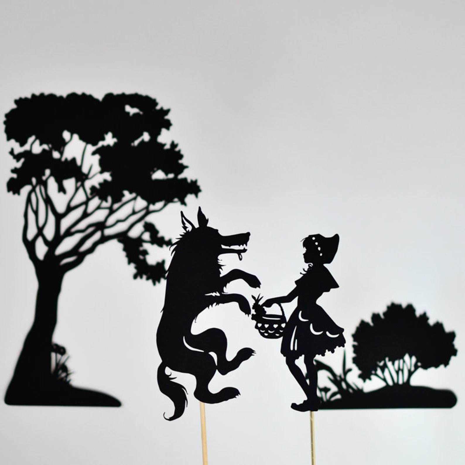 Little Red Riding Hood Shadow Puppet Set: Seven Puppets - Etsy