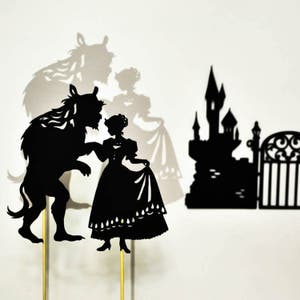 Beauty & the Beast: Silhouette Shadow Puppet Set
