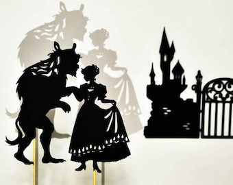 Beauty & the Beast: Silhouette Shadow Puppet Set