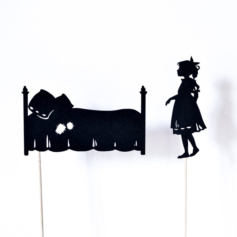 Goldilocks and the Three Bears Full Shadow Puppet Set Etsy