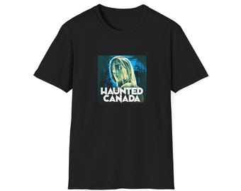 Haunted Canada ghost print T-Shirt | paranormal skull art