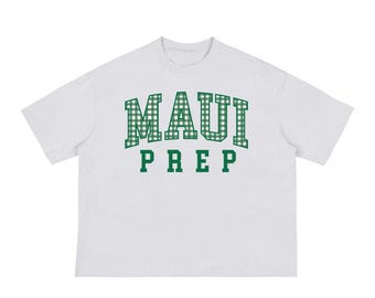 Camiseta Boxy Big on Maui Prep | Unissex | Algodão macio e respirável | 2 cores