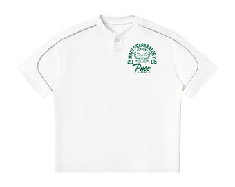 Camiseta Henley Pueo Crest | Unissex | Mistura de algodão elástico | 1 cor
