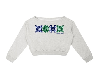 Blusa de Moletom Pueo Quilt com Ombro a Ombro | Feminina | Mistura de Algodão Leve | 1 Cor | Benefícios PTSO