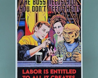 The Boss Needs You, You Don't Need Them Vinyl Sticker