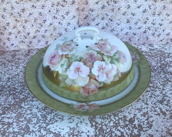 Antique Weimar Germany Vented Covered Server Bowl