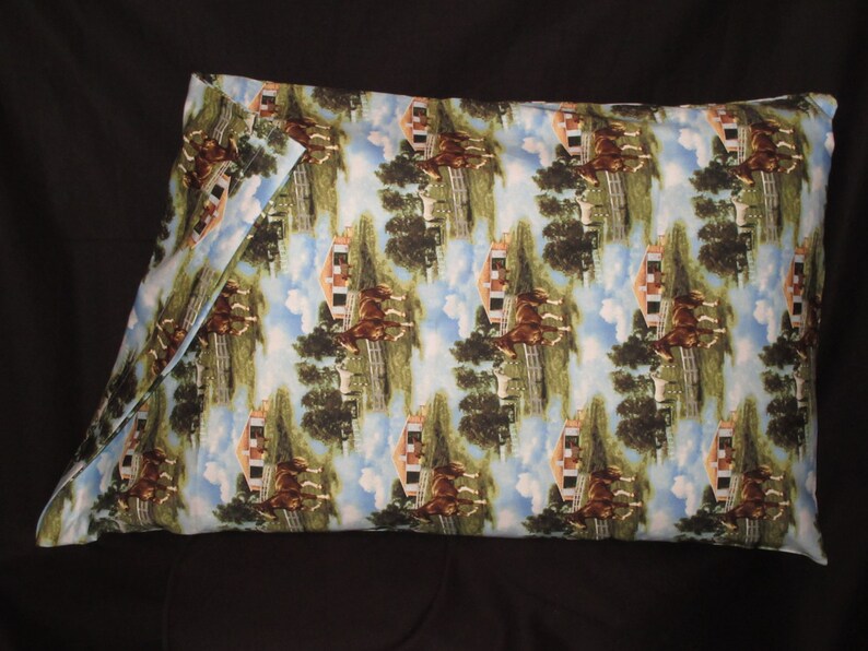 Horses on the Farm Pillowcase Etsy
