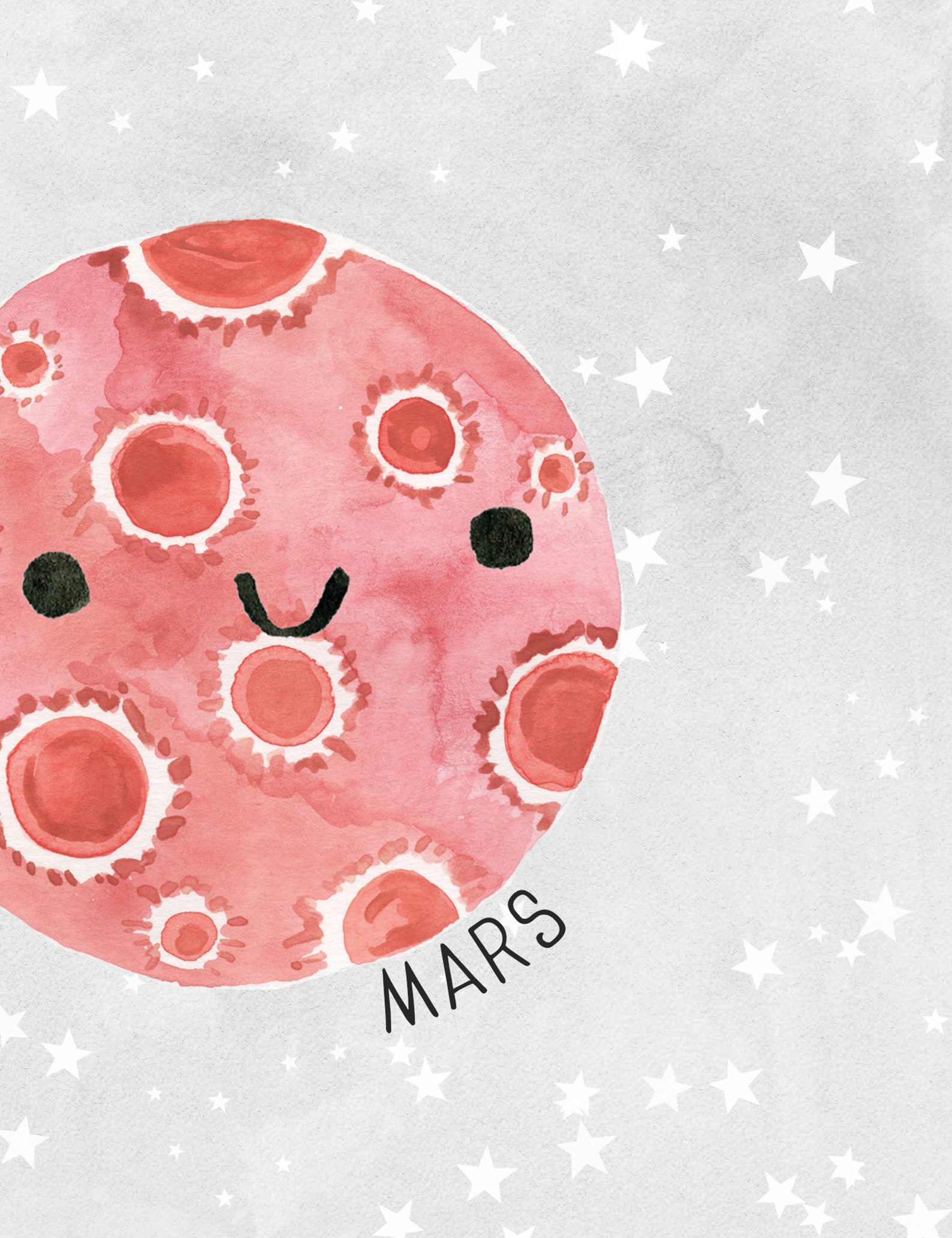 Outer Space Wall Decor Mars Wall Art Mars Wall Art Etsy