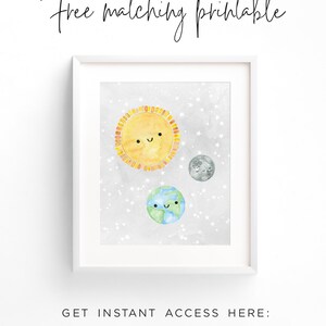 Outer Space Wall Art Solar System Nursery Decor Planet - Etsy