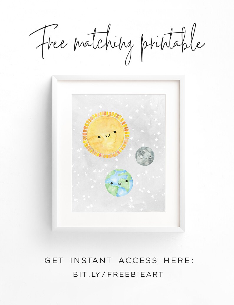 Outer Space Wall Art Solar System Nursery Decor Planet - Etsy