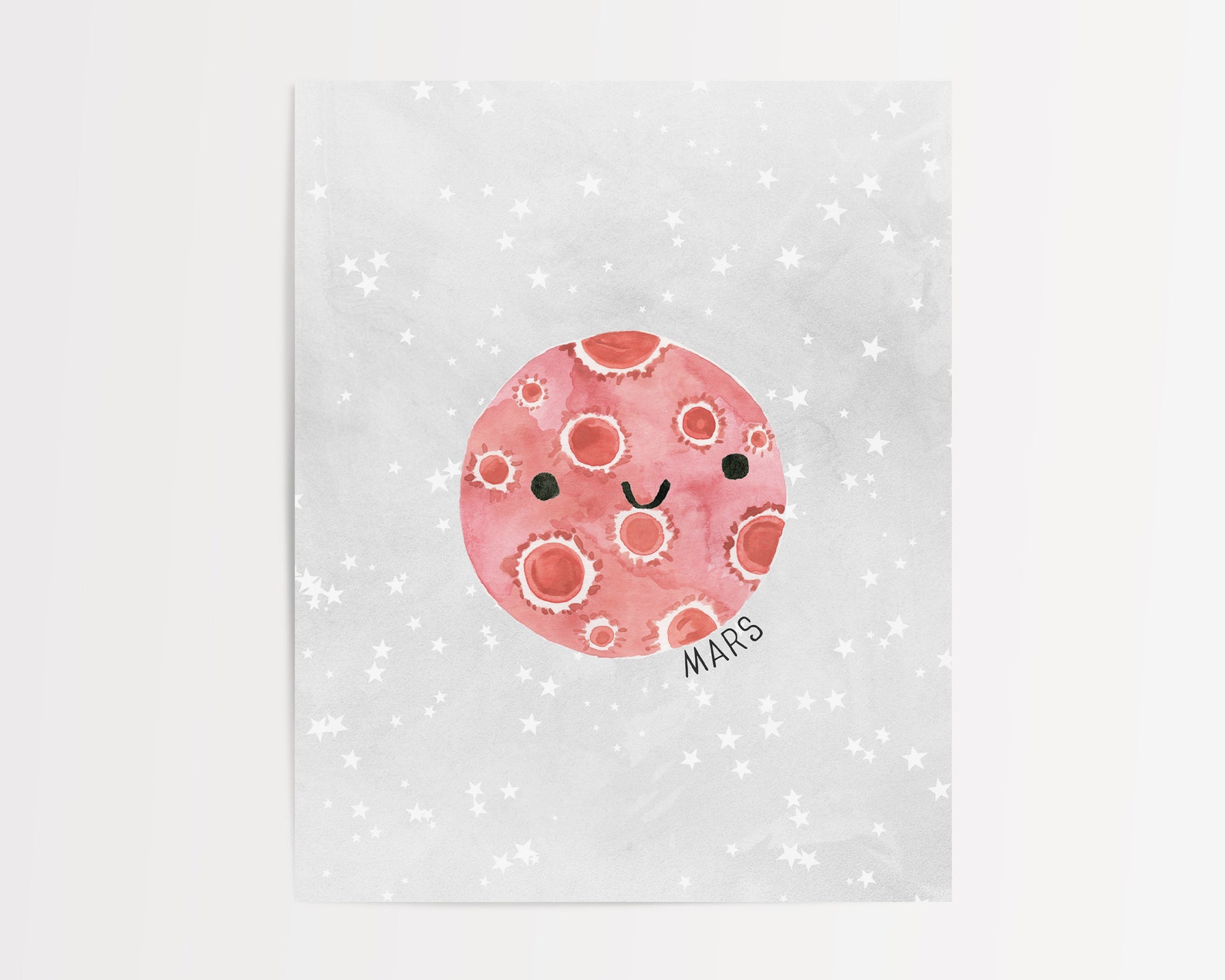 Outer Space Wall Decor Mars Wall Art Mars Wall Art Etsy