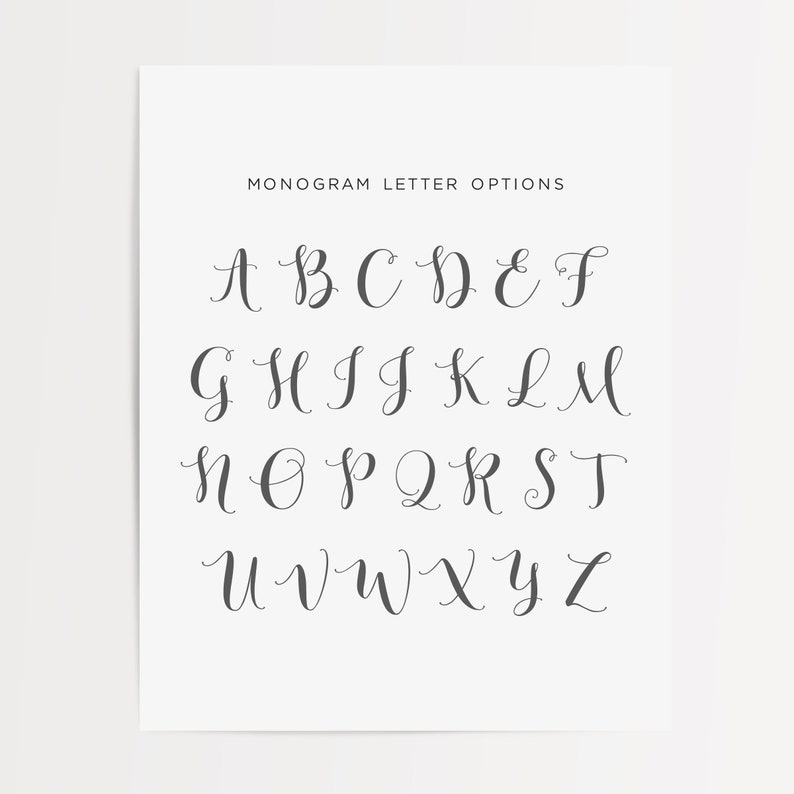 Watercolor Floral Monogram Wall Art Print With Blush Roses and Etsy