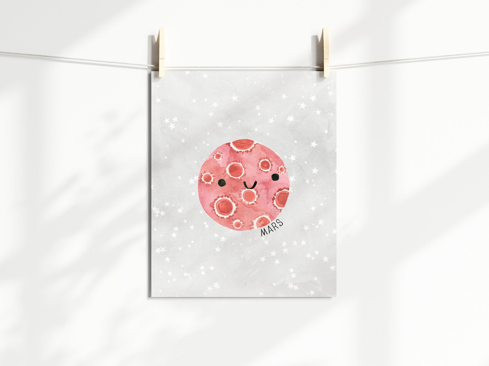 Outer Space Wall Decor Mars Wall Art Mars Wall Art Etsy