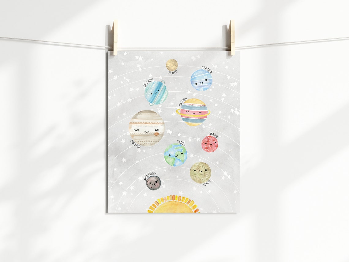 Outer Space Wall Decor Mars Wall Art Mars Wall Art Etsy