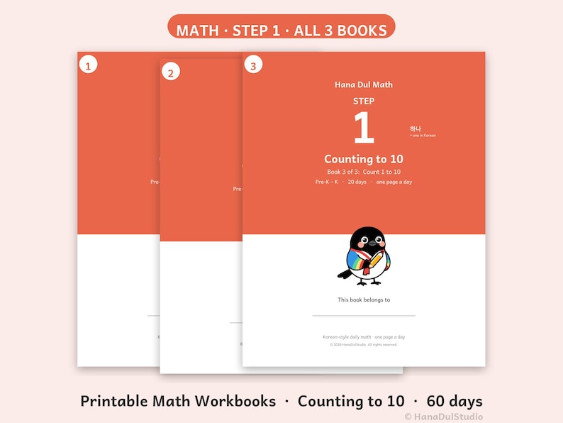 Math Worksheets Counting Days Problem Counting to 10 Worksheets Bundle | Kindergarten Math Practice | 3 Daily ...