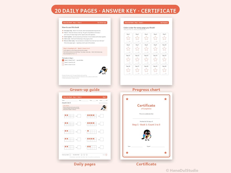Math Worksheets Counting Days Problem Counting to 10 Worksheets Bundle | Kindergarten Math Practice | 3 Daily ...