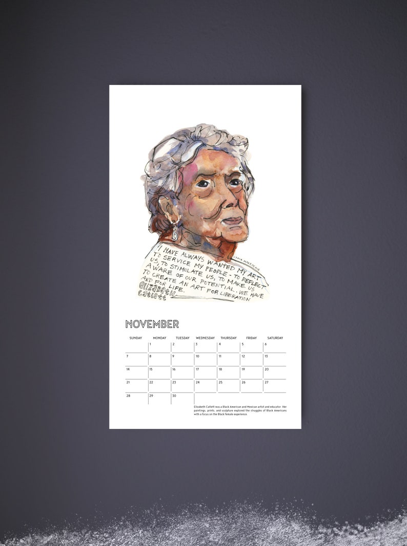 2021 Wall Calendar Art Feminist Calendar Of Phenomenal Black Etsy