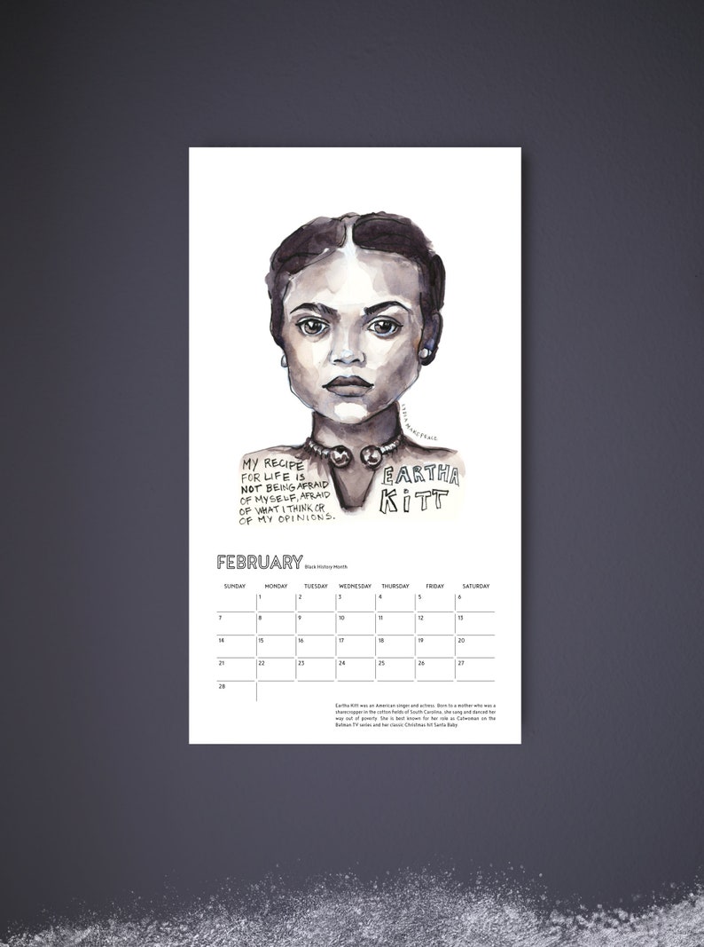2021 Wall Calendar Art Feminist Calendar Of Phenomenal Black Etsy