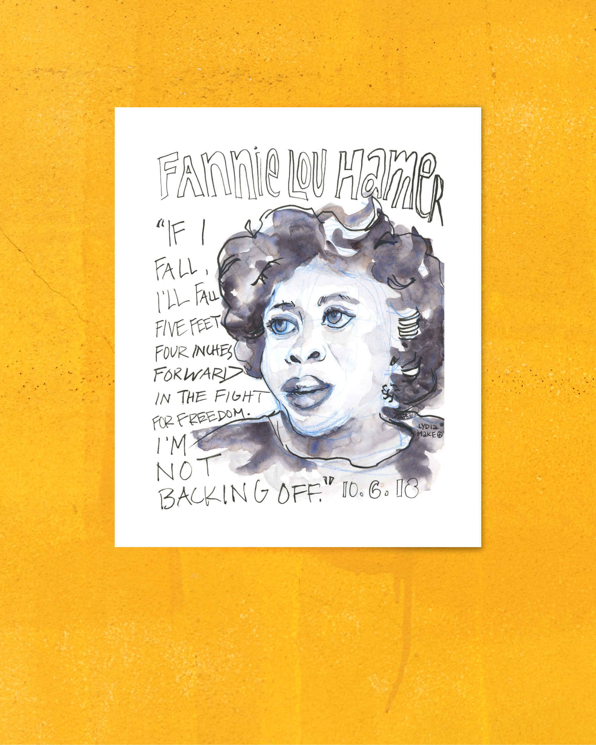 Fannie Lou Hamer Quote Print Fine Art Giclée Print Black | Etsy