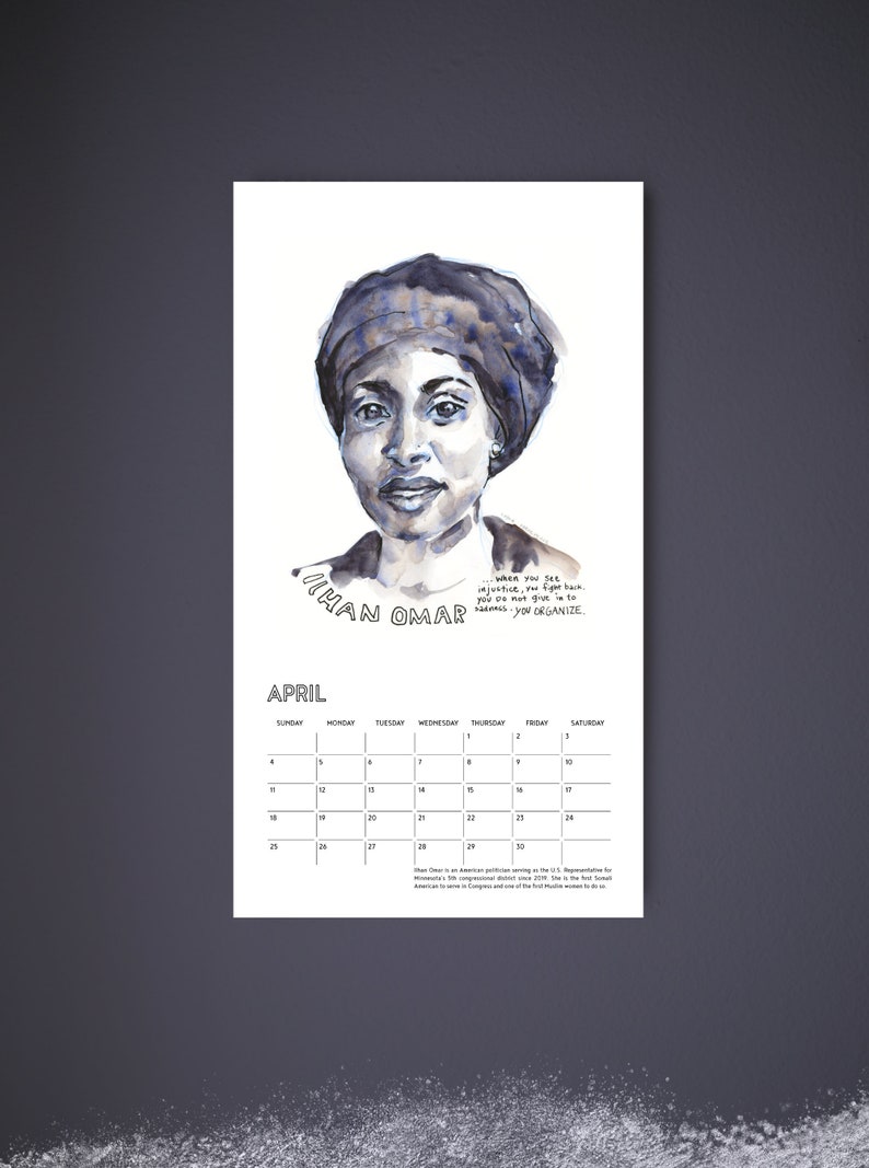 2021 Wall Calendar Art Feminist Calendar Of Phenomenal Black Etsy