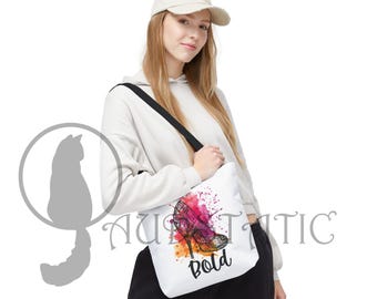 Stoere en onstuitbare draagtas met stilettohak
