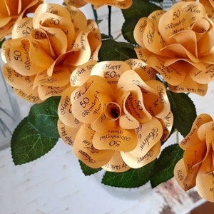 Golden/ 50th Anniversary 50th Birthday Decoration or Gift Metallic Gold ...