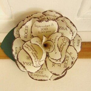 Rustic Wedding Invitation Wedding Paper Rose with Magnet and 5 x5x 3 Individual Corrugated Mailer image 2