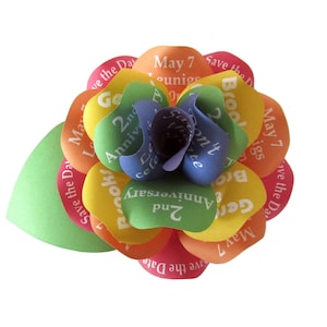 Rainbow Invitation Paper Rose with Magnet and Packaged for Mailing  Rainbow Rose Save the Date or Birthday or Wedding  Invitation