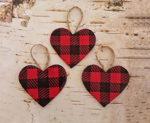 Valentine Red Wood Bead Loop With Tassel, Rustic Valentine Decor, Farmhouse  Gift Ideas