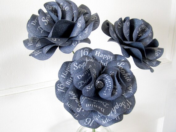 Denim And Diamonds Party Decoration Or Favor Blue Denim Or Etsy