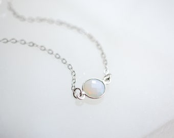 Dainty Opal Choker Necklace, Opalite Choker, Minimalist Choker, Boho Choker