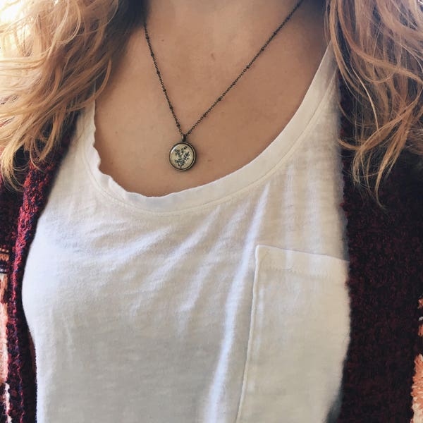 Nuance Botanical Letter Necklace