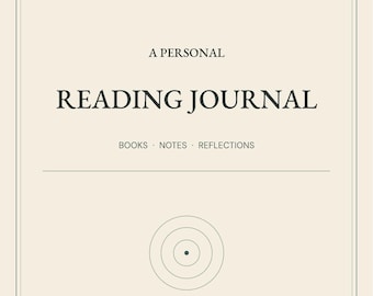 Printable Reading Journal, Book Log PDF, Reading Tracker and Book Review Pages, A5 Book Journal for Book Lovers, Instant Download