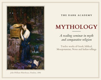 Mythology Self-Study Course | Comparative Religion, Homer, Gilgamesh, Norse, Vedas | Printable Course Book & GoodNotes PDF | Dark Academia
