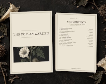 Poison Garden Printable Chapbook, Poisonous Plants Witch Herbal Grimoire Pages, Baneful Herbs Botanical Booklet PDF