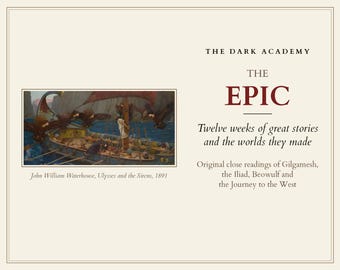 Epic Literature Self-Study Course | Gilgamesh, Iliad, Odyssey, Mahabharata, Beowulf | Printable Course Book & GoodNotes PDF | Dark Academia