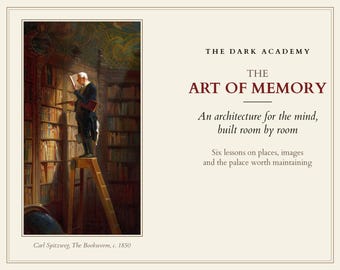 Memory Palace Self-Study Course | Method of Loci, Art of Memory, Memory Training | Printable Course Book & GoodNotes PDF | Dark Academia