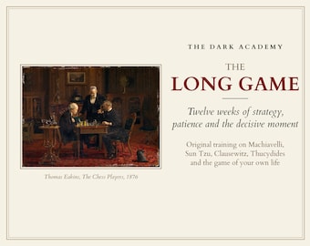 Strategy Self-Study Course | Machiavelli, Clausewitz, Sun Tzu, Decision Making | Printable Course Book & GoodNotes PDF | Dark Academia