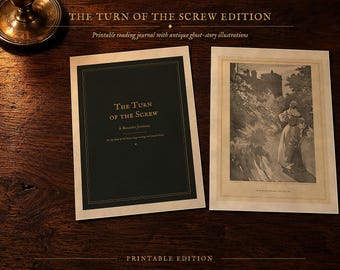 Turn of the Screw Reading Journal Printable, Henry James Ghost Story Book Journal, Haunted House Notes PDF