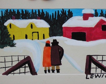 Rug Hooking Pattern: Maud Lewis, Winter Visit