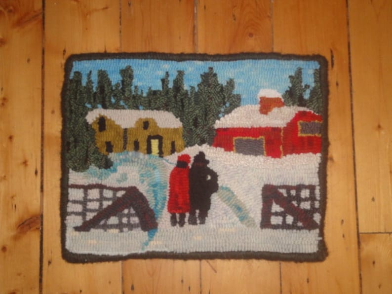 Rug Hooking Pattern Maud Lewis, Winter Visit Etsy Canada