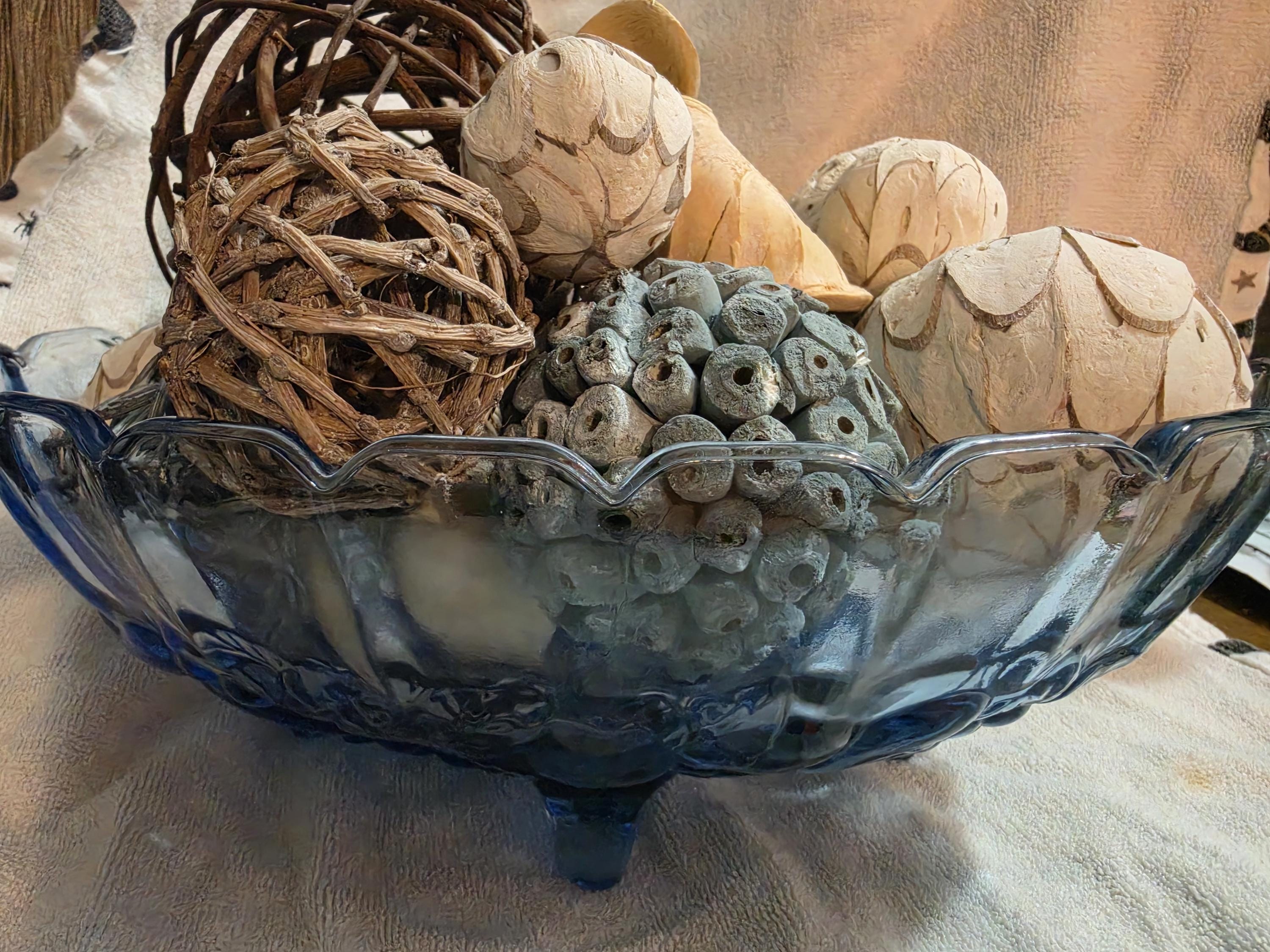 インディアナグラス ヴィンテージ フルーツボウル（パステルブルー）元箱付き Vintage Blue Indiana Glass - Etsy