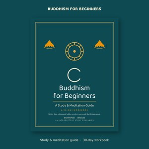 Buddhism for Beginners | Buddhist Study & Meditation Guide, 30-Day Practice Workbook Printable PDF