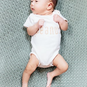 Peanut Baby, Boy, Girl, Unisex, Infant, Toddler, Newborn, Organic, Fair Trade, Bodysuit, Outfit, One Piece, Clothes, Layette, Shirt, Tee image 1