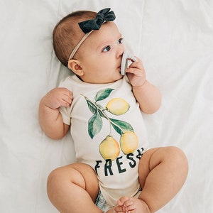 Lemon Fresh, Lemonade, Baby, Boy, Girl, Unisex, Infant, Toddler, Newborn, Organic, Ecofriendly, Bodysuit, Outfit, One Piece, Playsuit