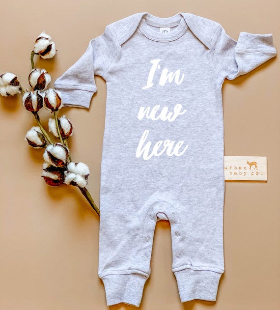 Newborn Baby Shirts Hello World Im New Here Baby Bodysuits for Girls or Boys