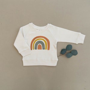 Dark Rainbow, Watercolor, IVF, Organic Baby Pullover, Sweater, Sweatshirt, Ecofriendly, Gender Neutral, Toddler, Unisex, Baby Girl, Baby Boy